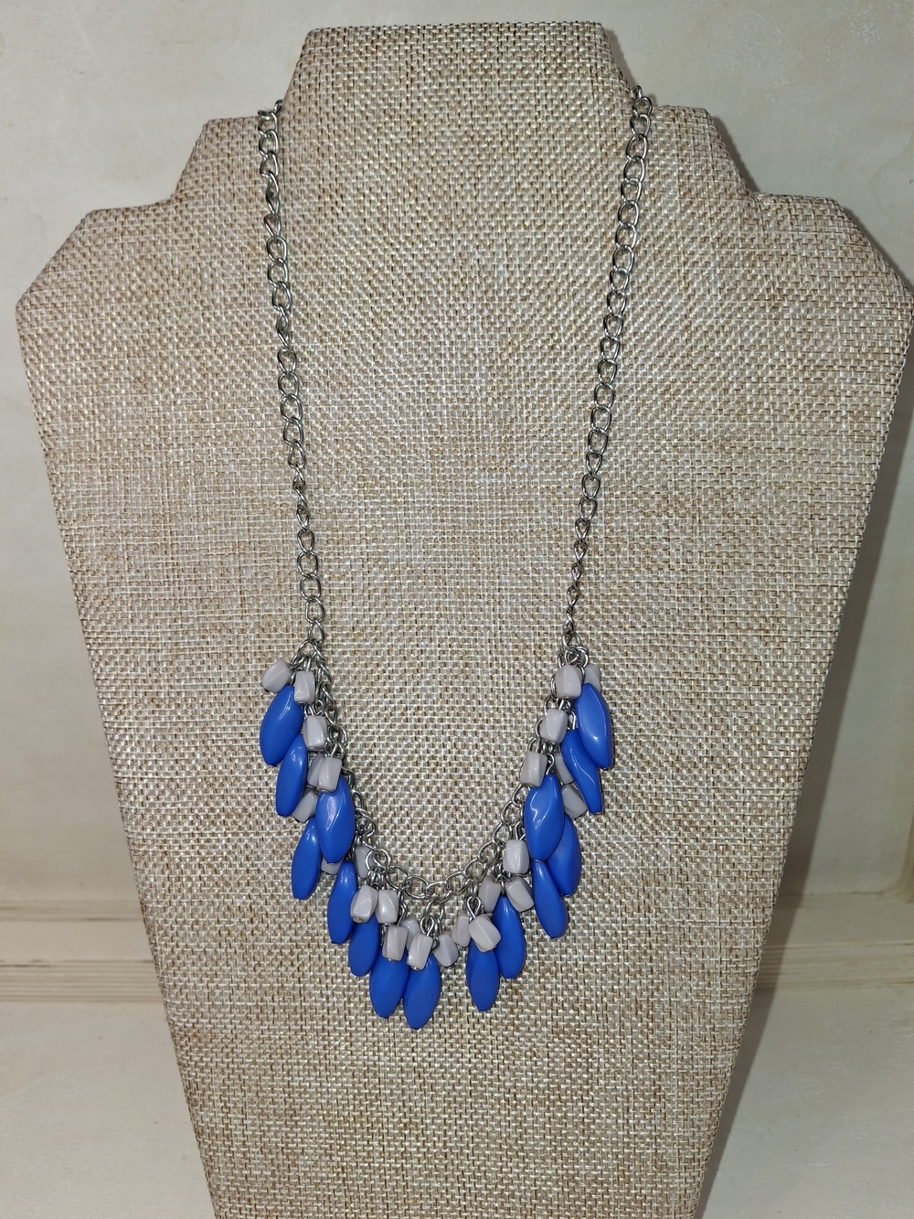 Blue Statement Bib Necklace - Women Jewelry